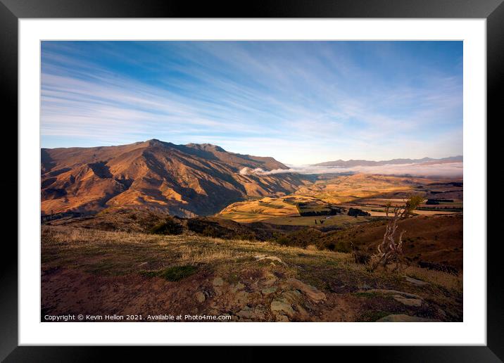 View over the Crown mountains Framed Mounted Print by Kevin Hellon