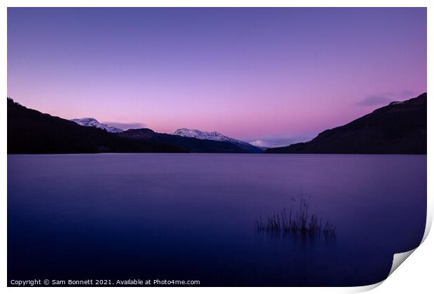 Loch Lomond Sunset Print by Sam Bonnett