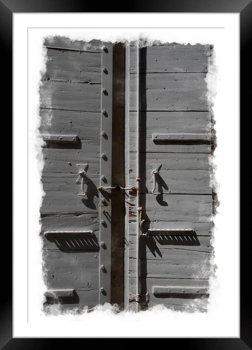 Grey Doors Framed Mounted Print by Steve de Roeck