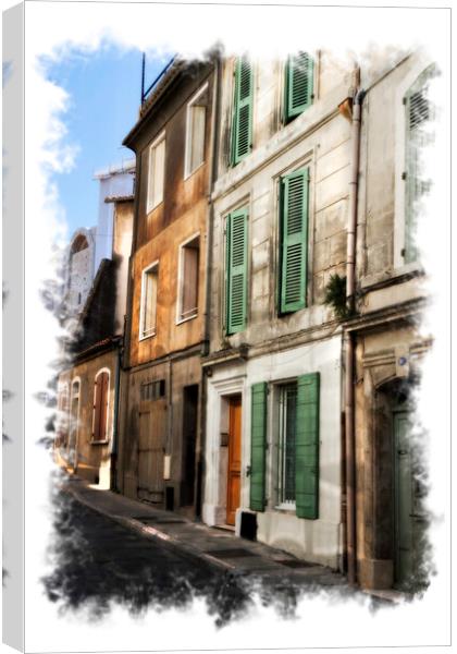 Back Street, Arles Canvas Print by Steve de Roeck