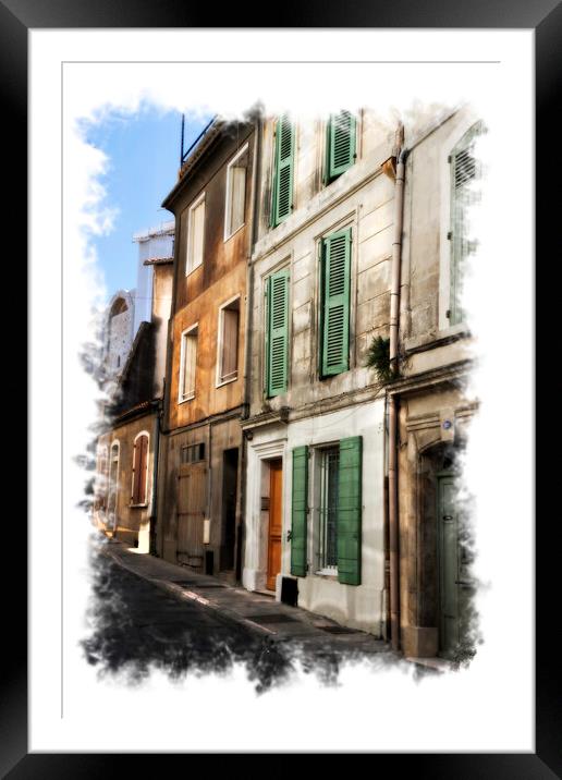 Back Street, Arles Framed Mounted Print by Steve de Roeck
