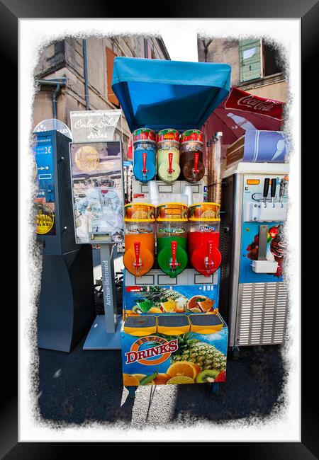 Street Vendors Stall, Arles Framed Print by Steve de Roeck