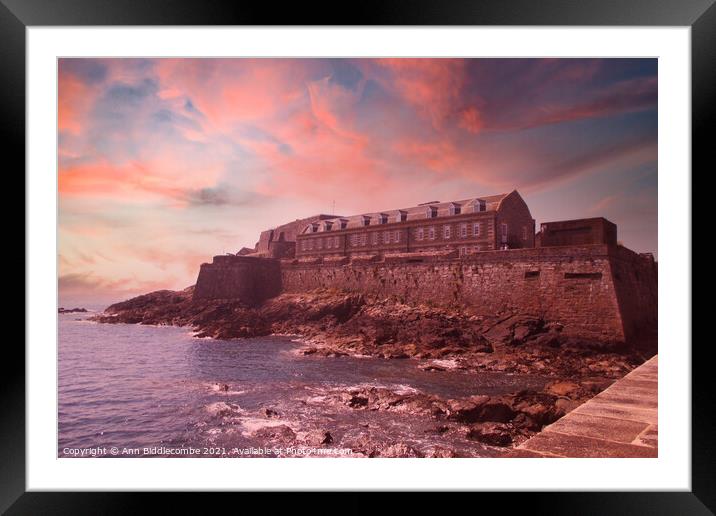 Castle Cornet in Guernsey Framed Mounted Print by Ann Biddlecombe