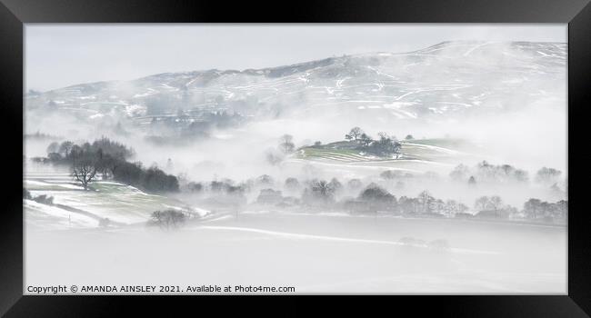 Rising Mist in Teesdale Framed Print by AMANDA AINSLEY