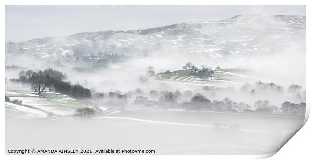 Rising Mist in Teesdale Print by AMANDA AINSLEY