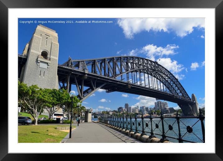 Sydney Harbour Bridge Framed Mounted Print by Angus McComiskey