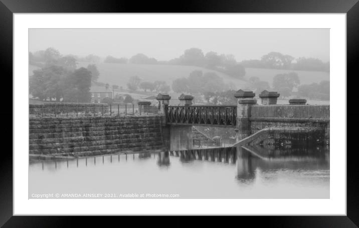 Misty Morning at Hury Reservoir  Framed Mounted Print by AMANDA AINSLEY