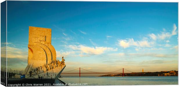 Monument to the Discoveries Belem Lisbon Portugal Canvas Print by Chris Warren
