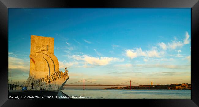 Monument to the Discoveries Belem Lisbon Portugal Framed Print by Chris Warren