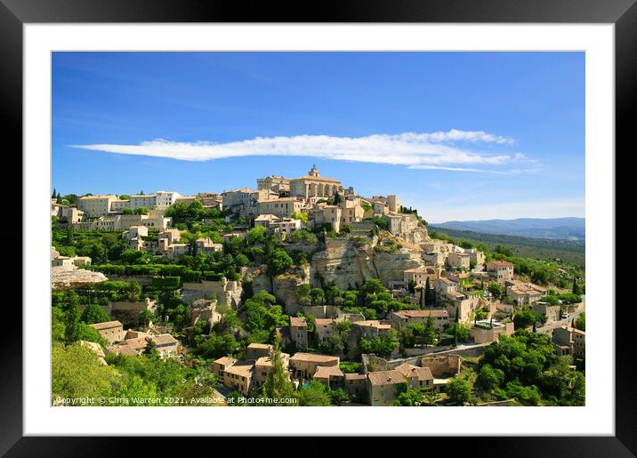 Gordes Vaucluse  Provence-Alpes Cote D Azur France Framed Mounted Print by Chris Warren