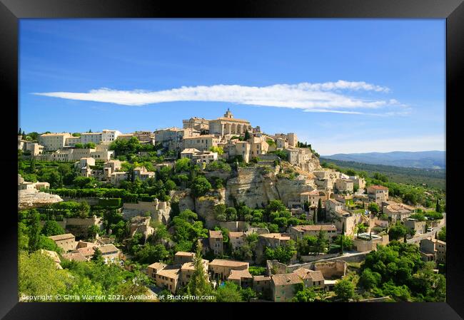 Gordes Vaucluse  Provence-Alpes Cote D Azur France Framed Print by Chris Warren