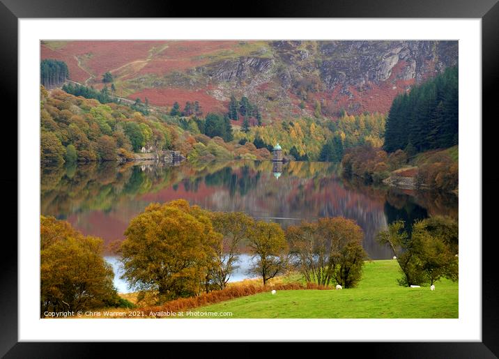 Penygarreg Reservoir Elan Valley Rhayader Powys Wa Framed Mounted Print by Chris Warren