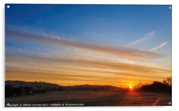 Sunrise in South Benfleet Acrylic by Gilbert Hurree