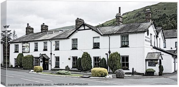 The Swan Hotel at Grasmere Canvas Print by Keith Douglas