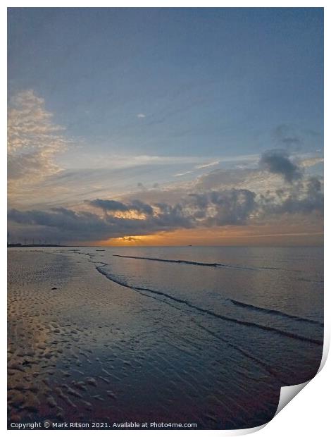 Calm  Sea Sunset  Print by Mark Ritson