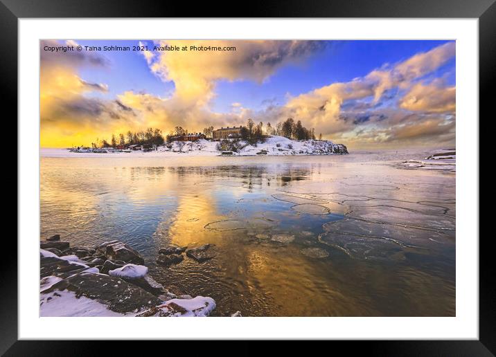 March Daybreak by the Sea Framed Mounted Print by Taina Sohlman