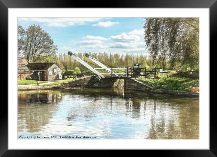 The Oxford Canal At Thrupp Framed Mounted Print by Ian Lewis
