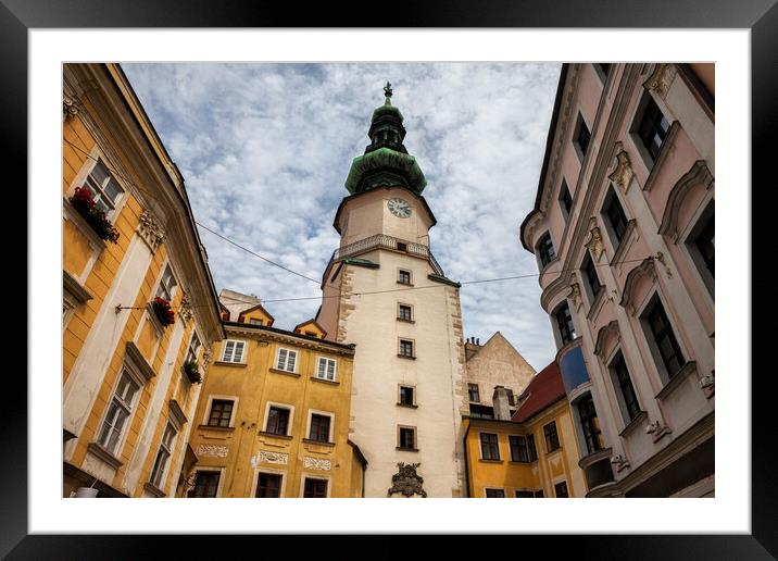 Michael Gate and Tower in Bratislava Framed Mounted Print by Artur Bogacki