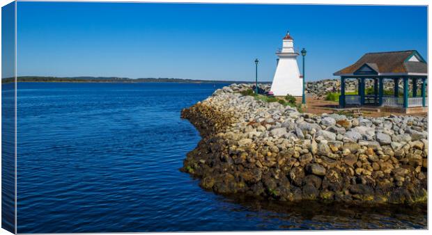 Lighthouse Park, Port Medway, Nova Scotia, Canada Canvas Print by Mark Llewellyn
