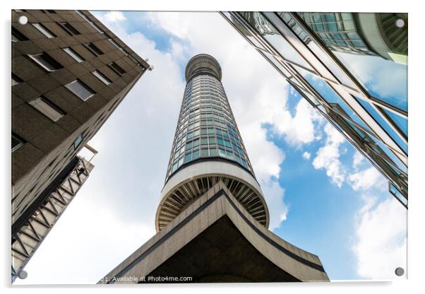 BT Tower London Acrylic by Dave Collins
