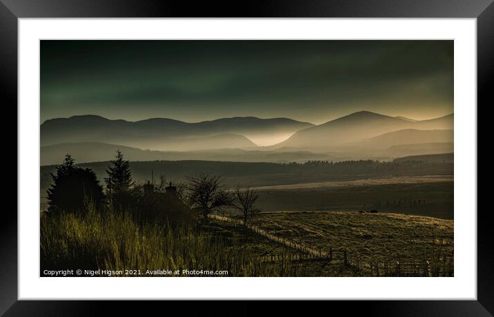 Mist over the Cairngorms Framed Mounted Print by Nigel Higson