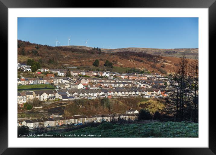 The Little Village of Cwmparc Framed Mounted Print by Heidi Stewart