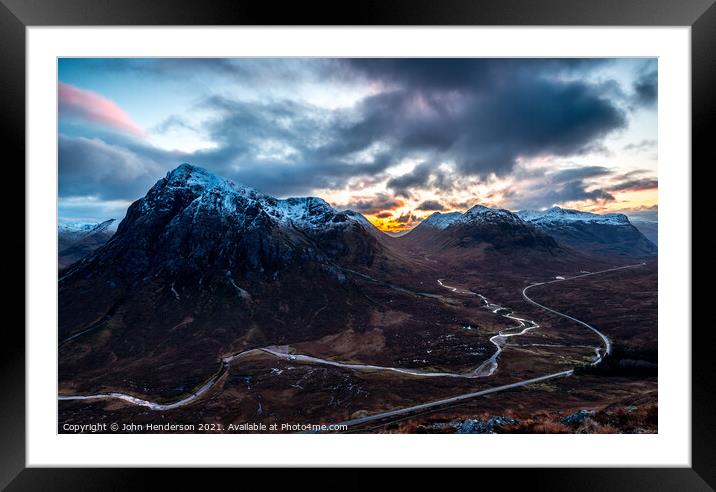 Majestic Scottish Winter Wonderland Framed Mounted Print by John Henderson