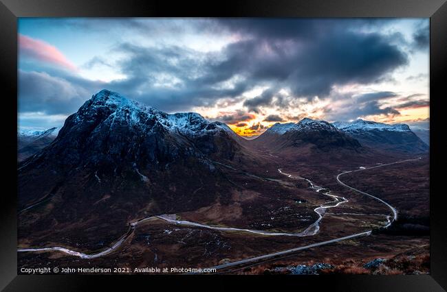 Majestic Scottish Winter Wonderland Framed Print by John Henderson