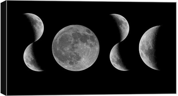 Moon 2021 black and white Canvas Print by mark humpage