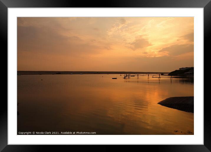 Serene Sunset on the Fleet Framed Mounted Print by Nicola Clark