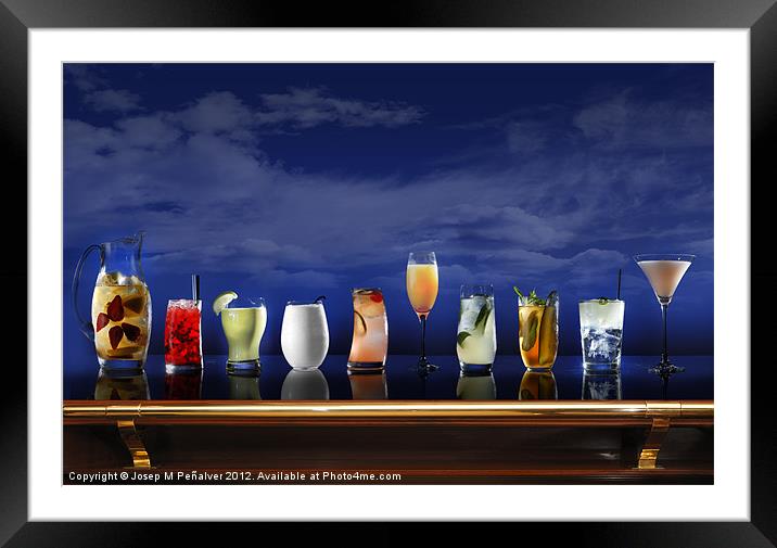 Cocktail selection Framed Mounted Print by Josep M Peñalver