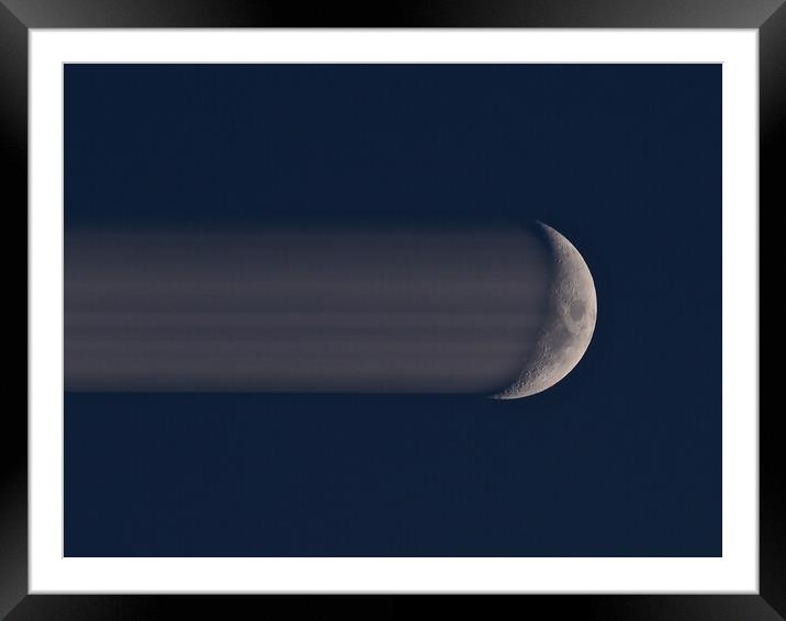 Moon in motion Framed Mounted Print by mark humpage