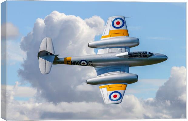 Gloster Meteor at Duxford 2012 Canvas Print by Oxon Images
