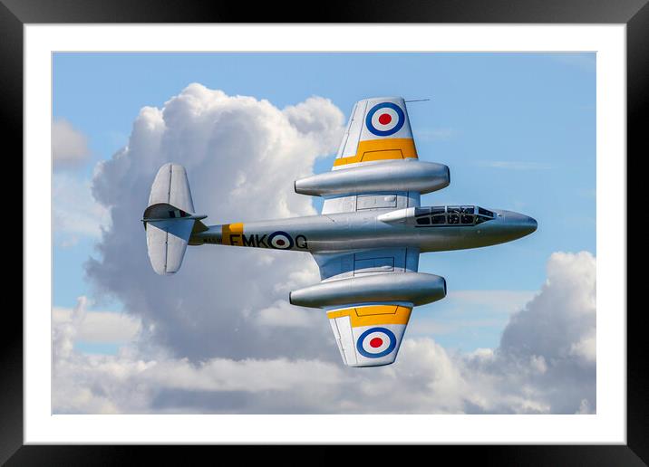 Gloster Meteor at Duxford 2012 Framed Mounted Print by Oxon Images