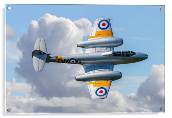 Gloster Meteor at Duxford 2012 Acrylic by Oxon Images