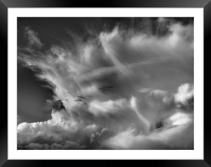 Vibrant storm clouds anvil Framed Mounted Print by mark humpage
