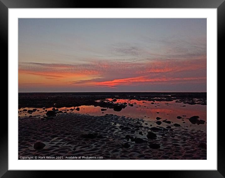 Red Sky at dusk Framed Mounted Print by Mark Ritson