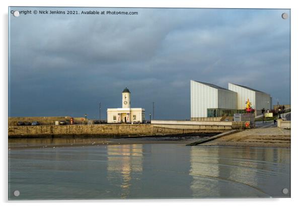 Margate Pier and the Turner Contemporary Gallery  Acrylic by Nick Jenkins