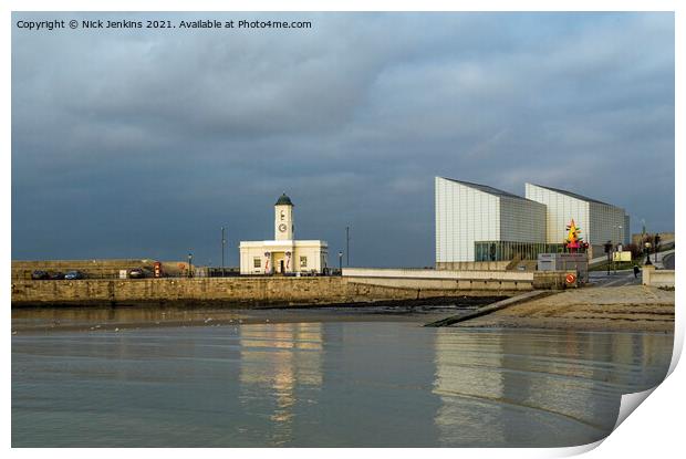 Margate Pier and the Turner Contemporary Gallery  Print by Nick Jenkins