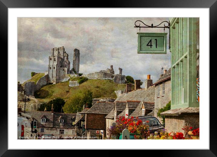 The historic village of Corfe, Dorset, England, UK Framed Mounted Print by Joy Walker