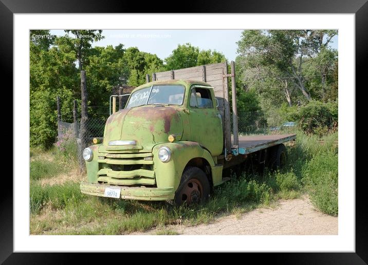 Vintage Chevrolet Truck for sale in Utah Framed Mounted Print by Adrian Beese