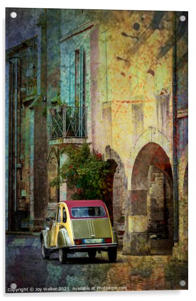 The Citreon 2CV car  Acrylic by Joy Walker