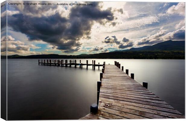 Coniston jetty Canvas Print by Graham Moore