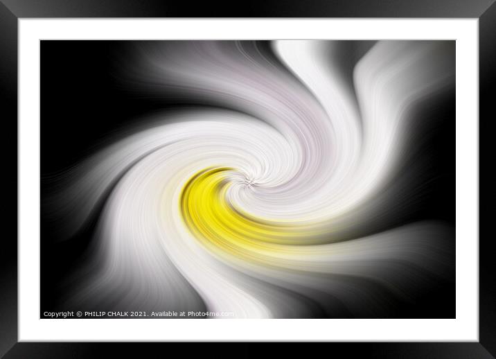 Abstract flower twirl art 403  Framed Mounted Print by PHILIP CHALK