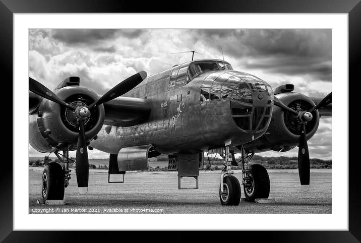 B-25 Mitchell Framed Mounted Print by Ian Merton