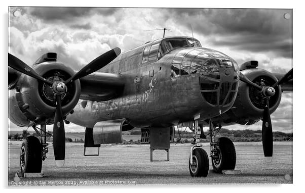 B-25 Mitchell Acrylic by Ian Merton