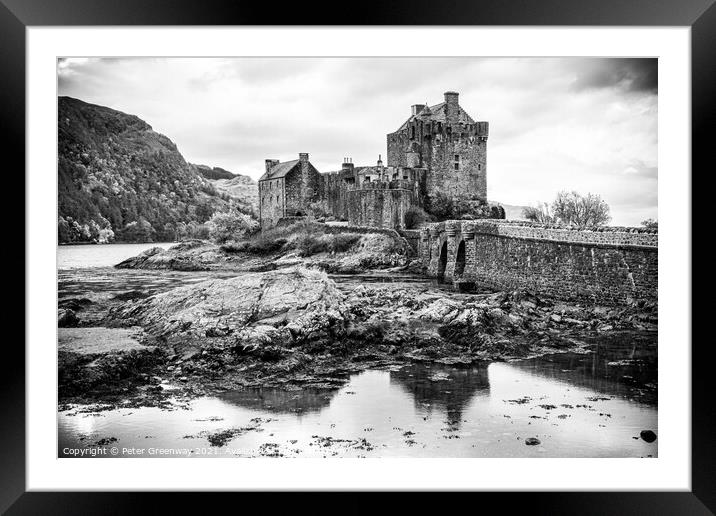 Eilean Donan Castle in The Scottish Highlands Framed Mounted Print by Peter Greenway