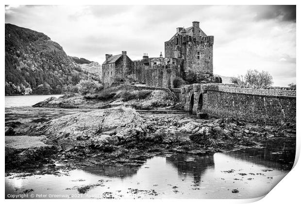 Eilean Donan Castle in The Scottish Highlands Print by Peter Greenway