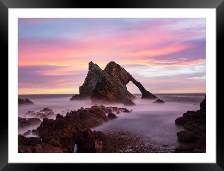 Sunrise at Bow Fiddle Rock Framed Mounted Print by Tommy Dickson