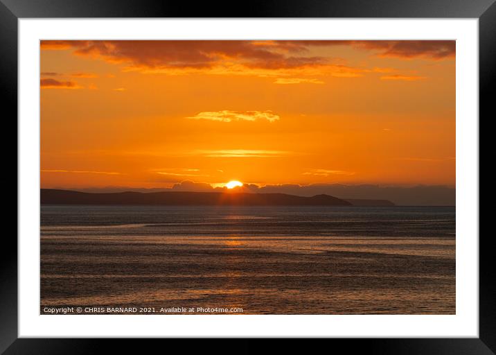 Rame Peninsula Sunrise Framed Mounted Print by CHRIS BARNARD